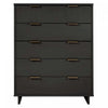 Commode Granville Moderne 38\" en gris charbon (5 tiroirs)