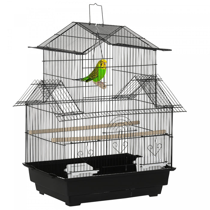 Cage A Oiseaux De 25 Po Pour Canaris Et Perruches, Noir