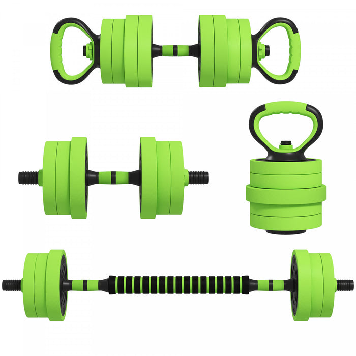 Soozier Ensemble d'halteres 4 en 1 de 44 lb, support de pompe