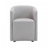 Fauteuil contemporain moderne Hearth en tissu gris clair