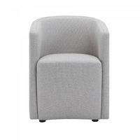 Fauteuil contemporain moderne Hearth en tissu gris clair