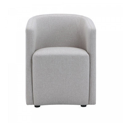Hearth Contemporary Modern Upholstered Armchair in Light Gray | Fauteuil contemporain moderne Hearth en tissu gris clair