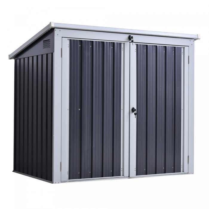 Outsunny Hangar De Stockage De Poubelle, Hangar A Dechets En Metal