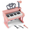 Costway Mini Clavier Piano pour Enfants 25 Touches, Hauteur 13 po, Piano Electrique avec Pupitre et Microphone
