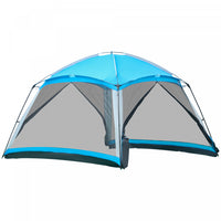 Outsunny Tente De Camping Familiale 8 Personnes Tente Dome Avec Sac De Transport 4 Parois En Maille