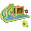 Outsunny Chateau Gonflable Pour Enfants 7 En 1 Comprenant Un Toboggan, Un Trampoline, Une Piscine, Un Pistolet A Eau, Une Cible De Balle, Un Poteau De Boxe, Un Tunnel Avec Sac De Transport