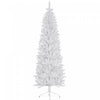 Homcom Arbre De Noel Artificiel De 7pi De Haut Avec Base En Acier, Blanc
