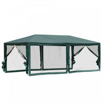 Outsunny 19'x9' Gazebo Tente De Fete Et Evenement En Plein Air Canopee Jardin Pare-soleil Avec Moust