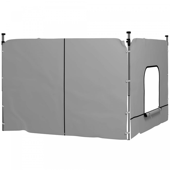 Outsunny Paroi Laterale Pour Auvents 10x10pi, 2 Parois Laterales Uniquement
