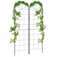 Outsunny 2 Treillis De Jardin Pour Plantes Grimpantes, Treillis Metallique