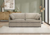 Canape Lit Convertible, 78\" Longueur, Tissu Beige Clair