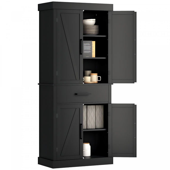 HOMCOM Armoire de rangement de cuisine pour garde-manger de 72 po de haut