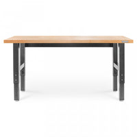 Établi de 6 pi à hauteur réglable en bois franc de Gladiator - granite martelé