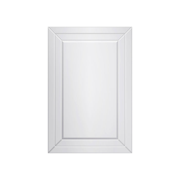 Clamp Miroir Rectangulaire Tout en Verre de 24 Pouces Chrome
