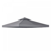 Outsunny 9,8 'x 9,8' Carre 2 Niveaux Gazebo Auvent Remplacement Couverture Superieure Exterieur Jard