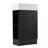 Ethan Meuble-lavabo de 18,6\" avec vasque et etagere reglable, Noir