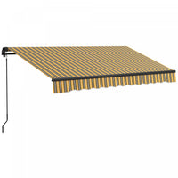 Outsunny 10' X 8' Auvent Retractable, Abri Pare-soleil, Jaune