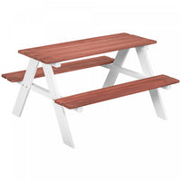 Outsunny Ensemble Table Et Chaise De Pique-nique Pour Enfants, Banc De Table En Bois, Activite De Pl