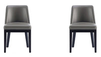 Ensemble 2 chaises de salle à manger modernes Gansevoort de Manhattan Comfort en similicuir - gris galet