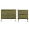Ensemble moderne Dumbo 2 pieces de commodes en vert olive