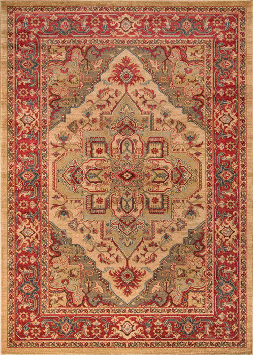 Tapis Traditionnel Lux 5'3\" x 7'6\" en Ivoire