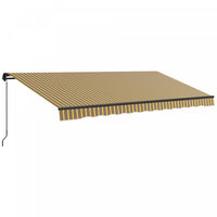 Outsunny 15' X 10' Auvent Retractable, Abri Pare-soleil, Jaune