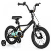 Costway 14\" Velo D'entrainement Pour Enfants Avec Roues D'entrainement Amovibles Pneumatiques Noir