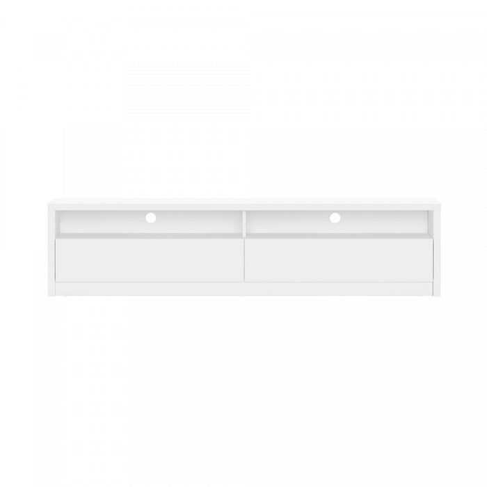 Meuble TV contemporain moderne Duncan 70\" en blanc