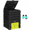 Outsunny Poubelle A Compost De 120 Gallons, Avec 80 Aerations, Jaune