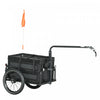 Aosom Remorque velo cargo avec boite de rangement amovible, noir