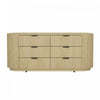 Commode moderne Olivia Manhattan 71\" en chene naturel (6 tiroirs)