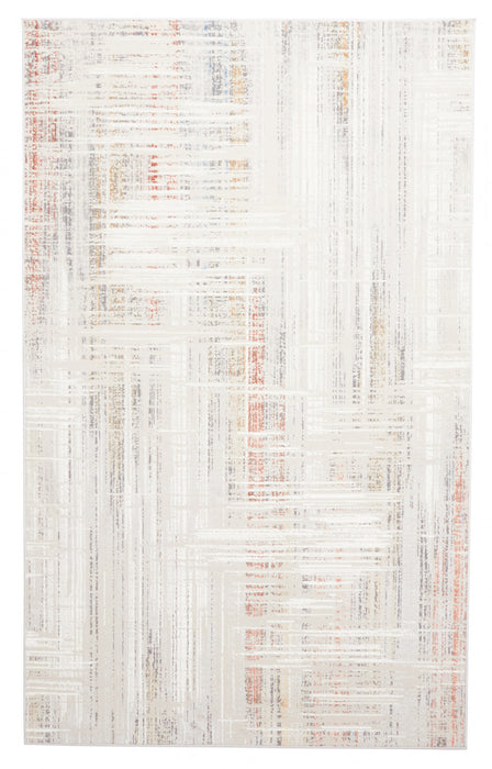 Tapis Contemporain/Moderne Quinn 5'0\" x 8'0\" en Gris