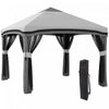 Outsunny 10' X 10' Tente De Fete Pliable Pop Up Canopy Avec Filets, Grise