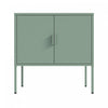 Armoire d’appoint moderne Ava 24\" en metal, vert sauge