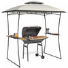 Outsunny Tonnelle De Barbecue A Deux Niveaux 8' X 5', Gris Clair