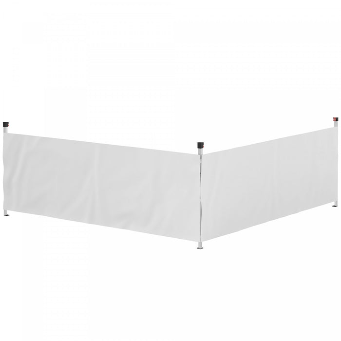 Outsunny 2 Demi-murs D'auvent Pour Auvent De 10' X 10' Ou 10' X 20', Blanc