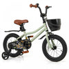 Costway 14\" Velo Pour Enfants Avec Roues D'entrainement Guidon Reglable Et Frein A Main Du Siege Vert