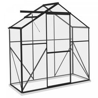 Outsunny Serre En Polycarbonate De 6' X 2,5', Serre De Plain-pied Avec Porte Coulissante, Aeration D