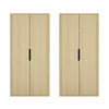 Armoire bibliotheque moderne Rivington 38\" en chene naturel - Lot de 2