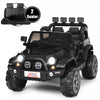 Voiture Pour Enfants 2 Places 12v, Pick-up Telecommande Avec Compartiment De Rangement, Coloris Noir