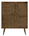 Armoire décorative Bogart de Manhattan Comfort de style moderne du milieu du 20e siècle - brun rustique et naturelle