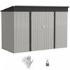 Outsunny Remise De Rangement En Acier 9' X 4' Avec Portes Verrouillables