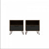 Table de nuit Rockefeller Mid-Century Modern 20\" en gris (1 tiroir) - Lot de 2