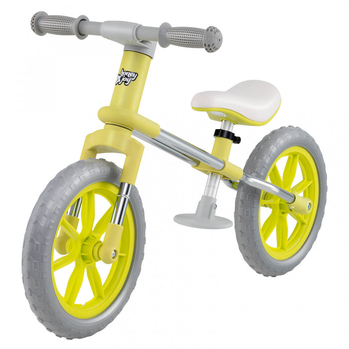 Honeyjoy 12\" Equilibre Velo 2 Roues Velo Pour Enfants Avec Siege Reglable Vert