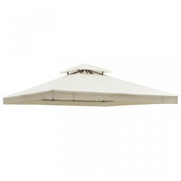 Outsunny 9,8 'x 9,8' Carre 2 Niveaux Belvedere Auvent Remplacement Couverture Superieure Exterieur J