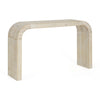 Cedar Table Console en Bois 52 po avec Bord Courbe et Finition Vieillie, Naturel