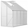 Outsunny Walk-in Garden Greenhouse Aluminium Polycarbonate Avec Toit Ventile Pour Plantes, Herbes Et Legumes 8.3' X 4.2' X 7.2' Silver