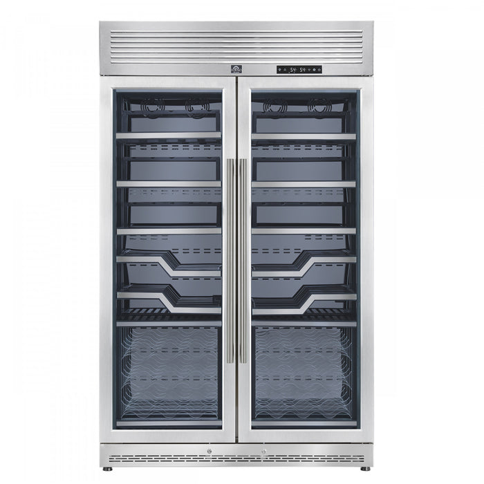 Cave a vin Abruzzo de 48\" double zone, capacite de 102 bouteilles, 24 pi³, en acier inoxydable-FWCDR6611-48S