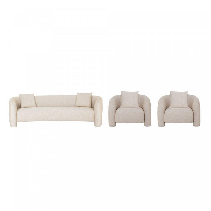 Ensemble de canape 3 pieces Sylvia Modern Glam en poussiere d’or