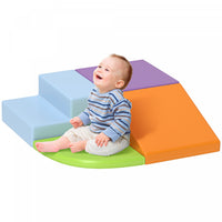 Qaba Ensemble De Jeu En Mousse Pour Tout-petits, 4 Pieces, Ensemble Interactif Leger Pour Grimper, R